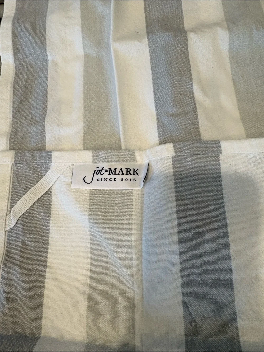 jot & MARK Striped Tea Towels — Gray and White